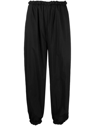 Shop Aeron High-waisted Drop-crotch Trousers In Black