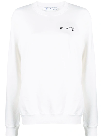 Shop Off-white Liquid Melt Arrow Sweatshirt In White