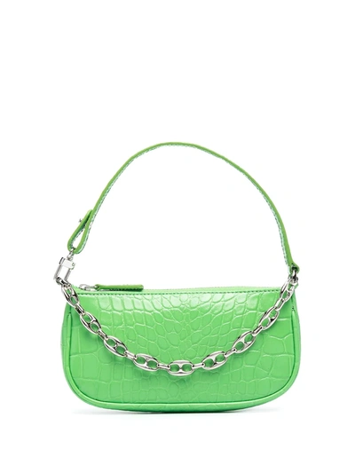 Shop By Far Rachel Mini Embossed Bag In Green