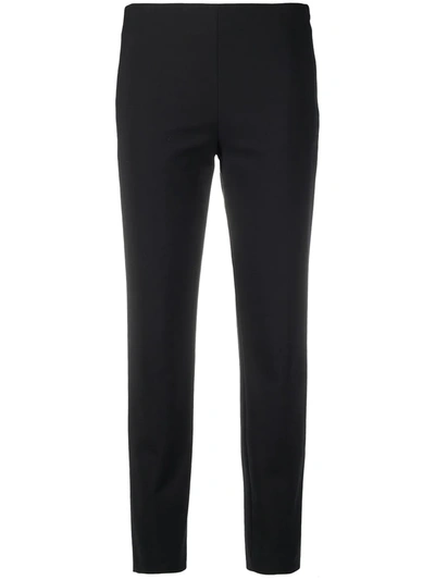 Shop M Missoni Cropped Slim-fit Trousers In Black