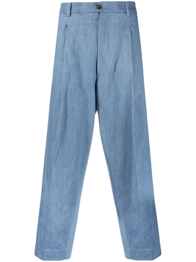 Shop Société Anonyme Cropped Straight-leg Jeans In Blue
