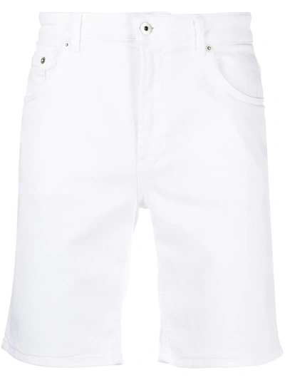 Shop Dondup Mid-rise Denim Shorts In White
