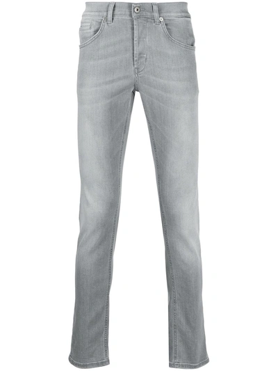 Shop Dondup Stonewashed Slim-fit Jeans In Grey