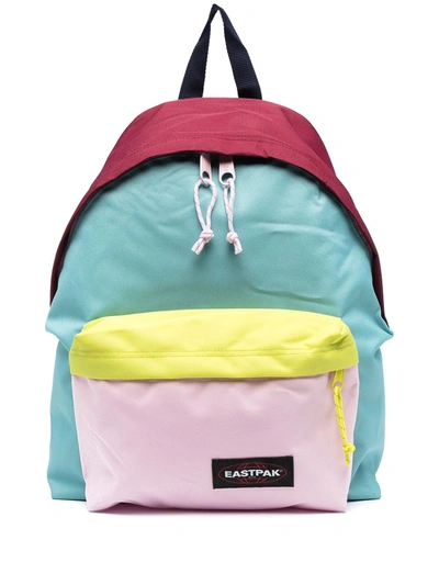 Shop Eastpak Colour-block Zip-up Backpack In Blue