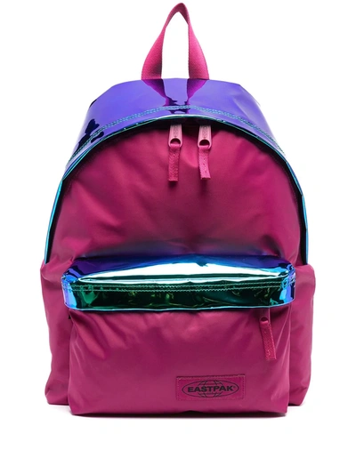 Shop Eastpak Logo-patch Zip-up Backpack In Pink