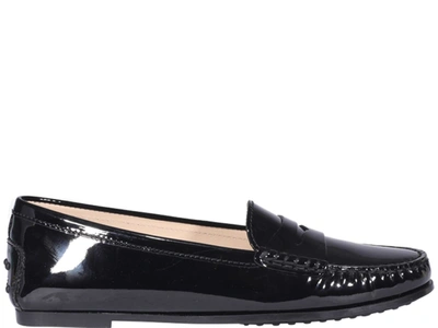 Shop Tod's City Gommino Loafers In Black