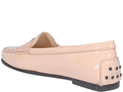 Shop Tod's City Gommino Loeafers In Pink
