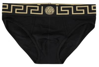 Shop Versace Slip Bi-pack In Black