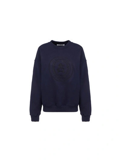 Shop Acne Studios Sweatshirt In Navy