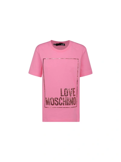 Shop Love Moschino Moschino Love T-shirt In Rose