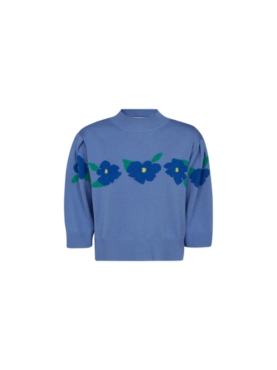 Shop Rixo London Rixo Nell Sweater In Blue