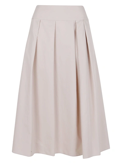 Shop Max Mara Beige Cotton Skirt