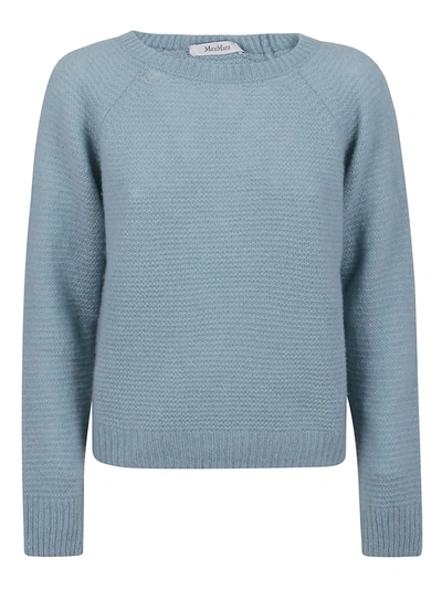 Shop Max Mara Light Blue Cashmere Sweater