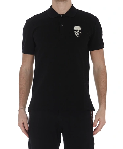 Shop Alexander Mcqueen Skull Badge Polo In Black