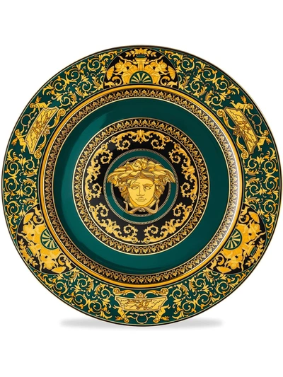 Shop Rosenthal X Versace Medusa Service Plate (30cm) In Green