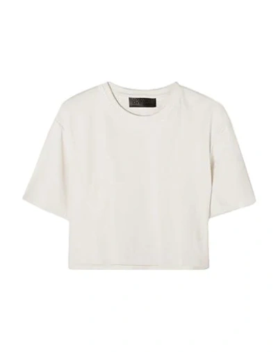 Shop Sprwmn Woman T-shirt White Size L Soft Leather