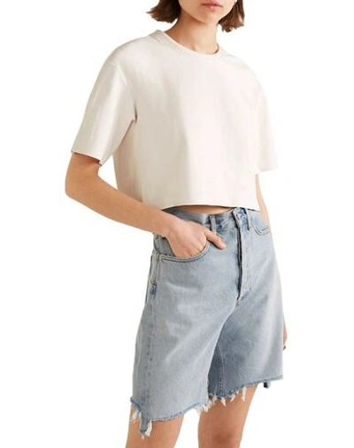 Shop Sprwmn Woman T-shirt White Size L Soft Leather