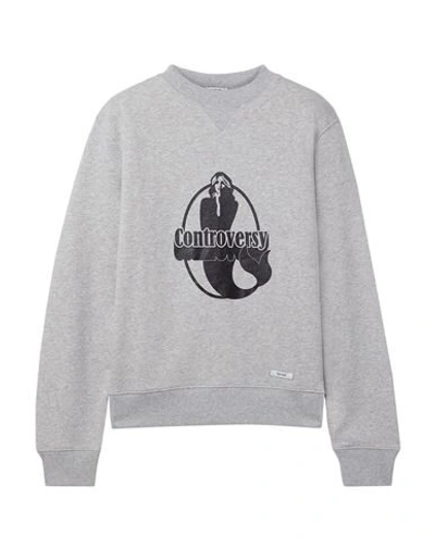 Shop Blouse Woman Sweatshirt Light Grey Size Xl Organic Cotton, Polyamide