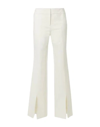Shop Derek Lam 10 Crosby Woman Pants Ivory Size 8 Cotton, Elastane In White