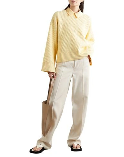 Shop Holzweiler Woman Sweater Light Yellow Size Xs Cotton