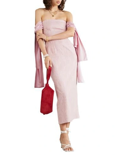 Shop Mother Of Pearl Woman Midi Dress Pink Size 10 Organic Cotton, Organic Wool