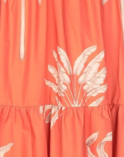 Shop Johanna Ortiz Woman Maxi Skirt Orange Size 8 Cotton