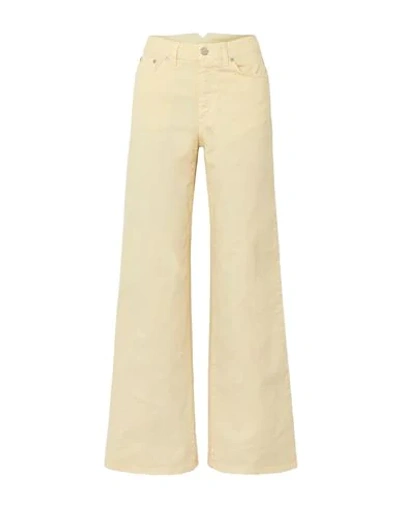 Shop Holzweiler Woman Jeans Light Yellow Size 32 Organic Cotton, Elastane