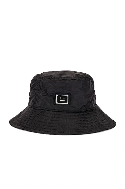 Shop Acne Studios Buko Plaque Face Hat In Black