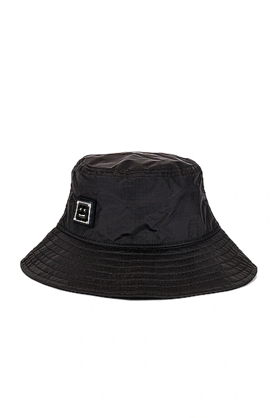 Shop Acne Studios Buko Plaque Face Hat In Black