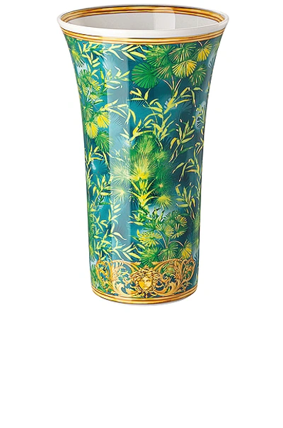Shop Versace Jungle Vase In Green