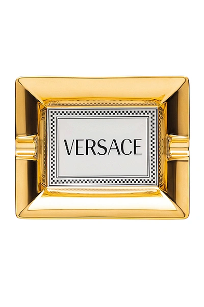 Shop Versace Medusa Rhapsody Ashtray In Gold
