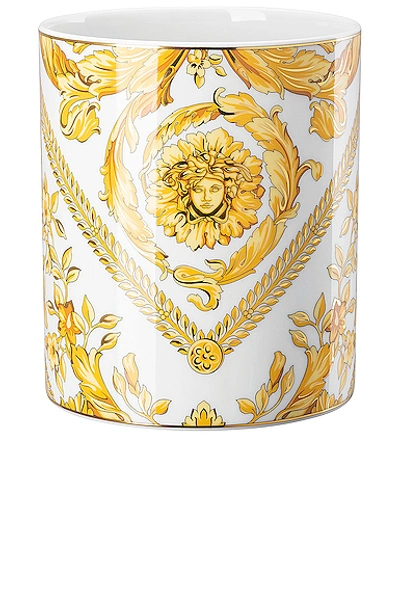 Shop Versace Medusa Rhapsody Vase In White