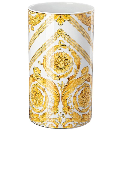 Shop Versace Medusa Rhapsody Vase In White