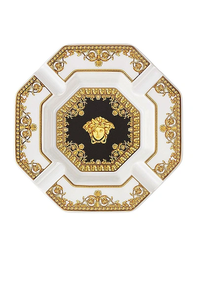 Shop Versace I Love Baroque Ashtray In White