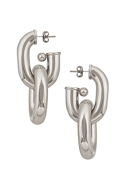 Shop Paco Rabanne Xl Link Hoop Earrings In Silver