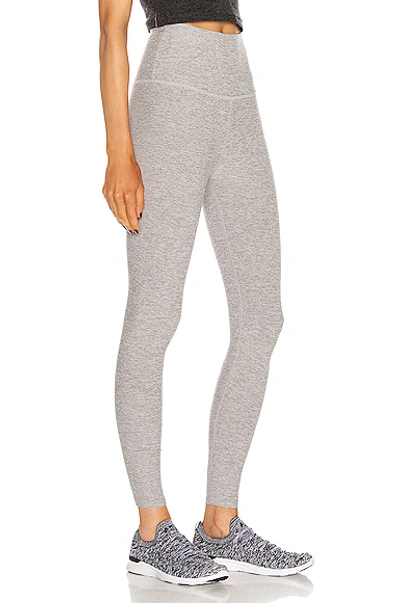 Beyond Yoga Spacedye Caught In The Midi High Waisted Legging - Silver Mist In Silver Mist
