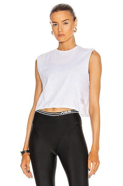 Shop Adam Selman Sport Cropped Muscle Tee In White