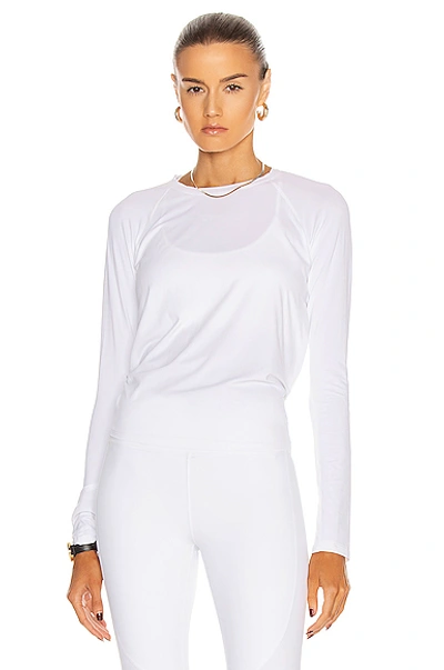 Shop Alala Tie Back Long Sleeve Top In White