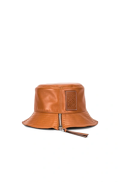 Loewe Tan Leather Fisherman Bucket Hat Loewe