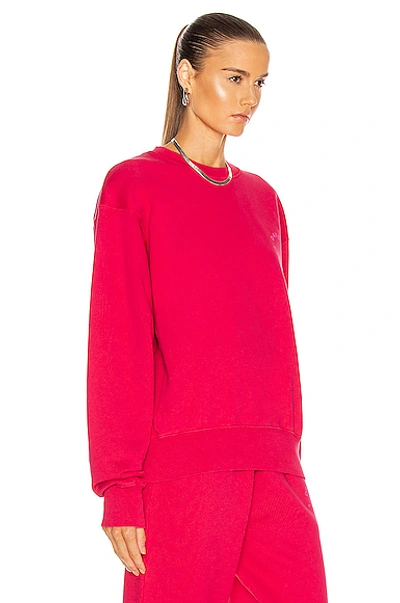 Shop 7 Days Active Monday Crew Neck Sweatshirt In Bright Rose Pink