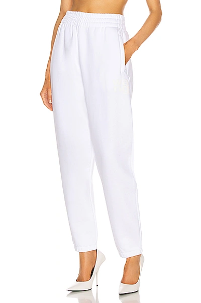 Shop Alexander Wang T Logo Elastic Sweatpant In White