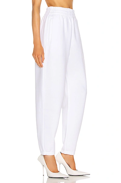 Shop Alexander Wang T Logo Elastic Sweatpant In White