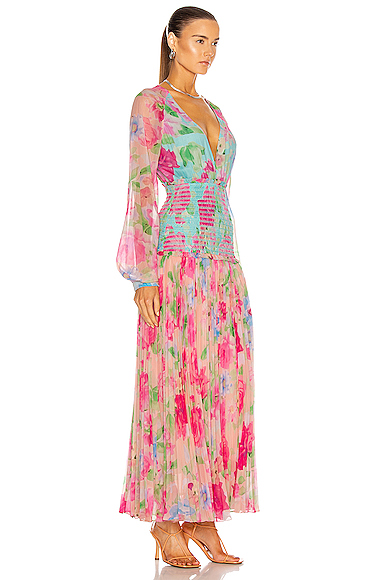 Rococo Sand Alora Pleated Maxi Dress In Multi | ModeSens