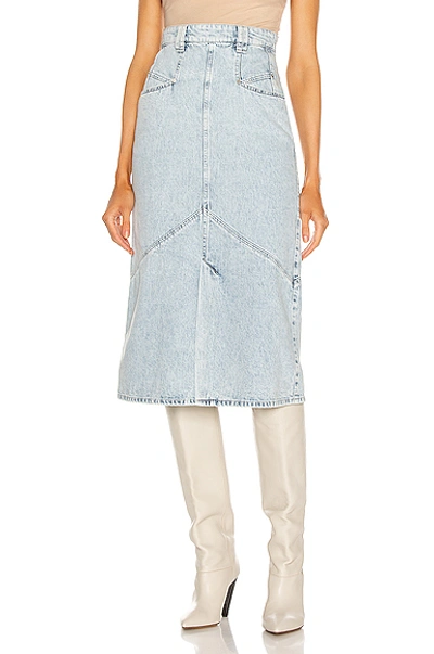 Shop Isabel Marant Pomano Skirt In Light Blue