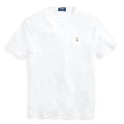 Shop Polo Ralph Lauren Soft Cotton Crewneck T-shirt In White
