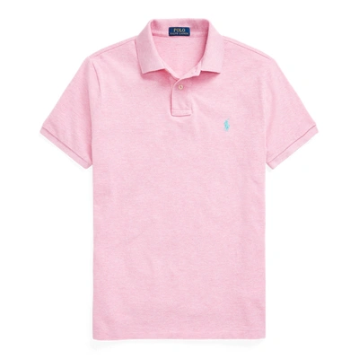 Shop Polo Ralph Lauren The Iconic Mesh Polo Shirt In Hampton Pink Heather
