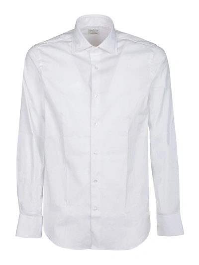 Shop Bagutta Cotton Poplin Shirt In White