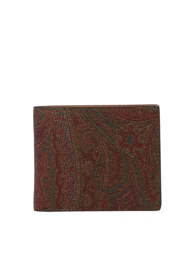 Shop Etro Paisley Wallet In Multicolor