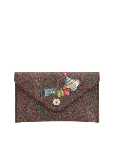 Shop Etro Toys Spinning Top Clutch In Multicolor