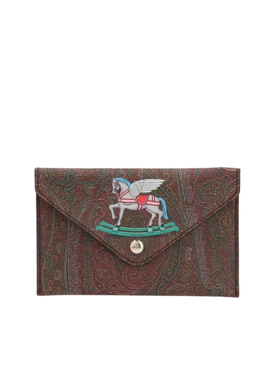 Shop Etro Toys Rocking Horse Clutch In Multicolor